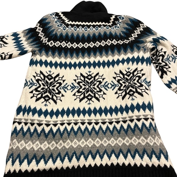 Talbots Cardigan Women’s Sweater Fair Isle Nordic Longline Size Small - Picture 5 of 5